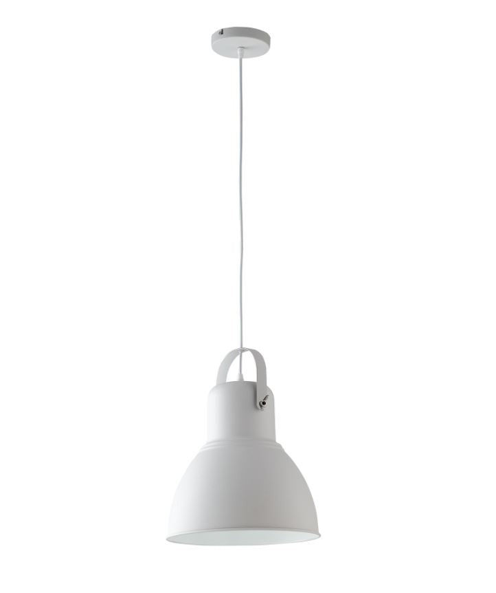 Sospensione metallo bianco rifiniture nichel 1XE27 D.32cm non incl. LEGEND Sospensione metallo bianco rifiniture nichel 1XE27 D.32cm non incl. LEGEND